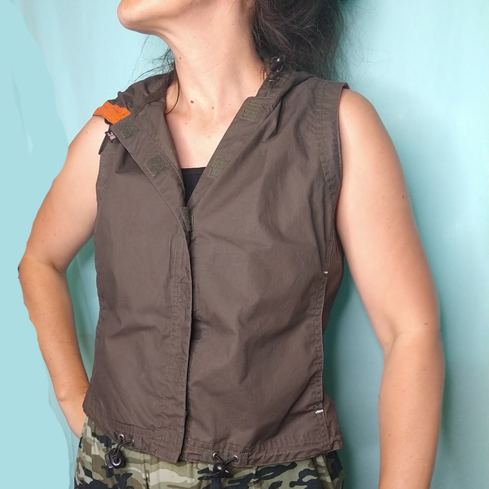 Union Bay Hooded sleeveless gorpcore outdoor top Y2K Shirt